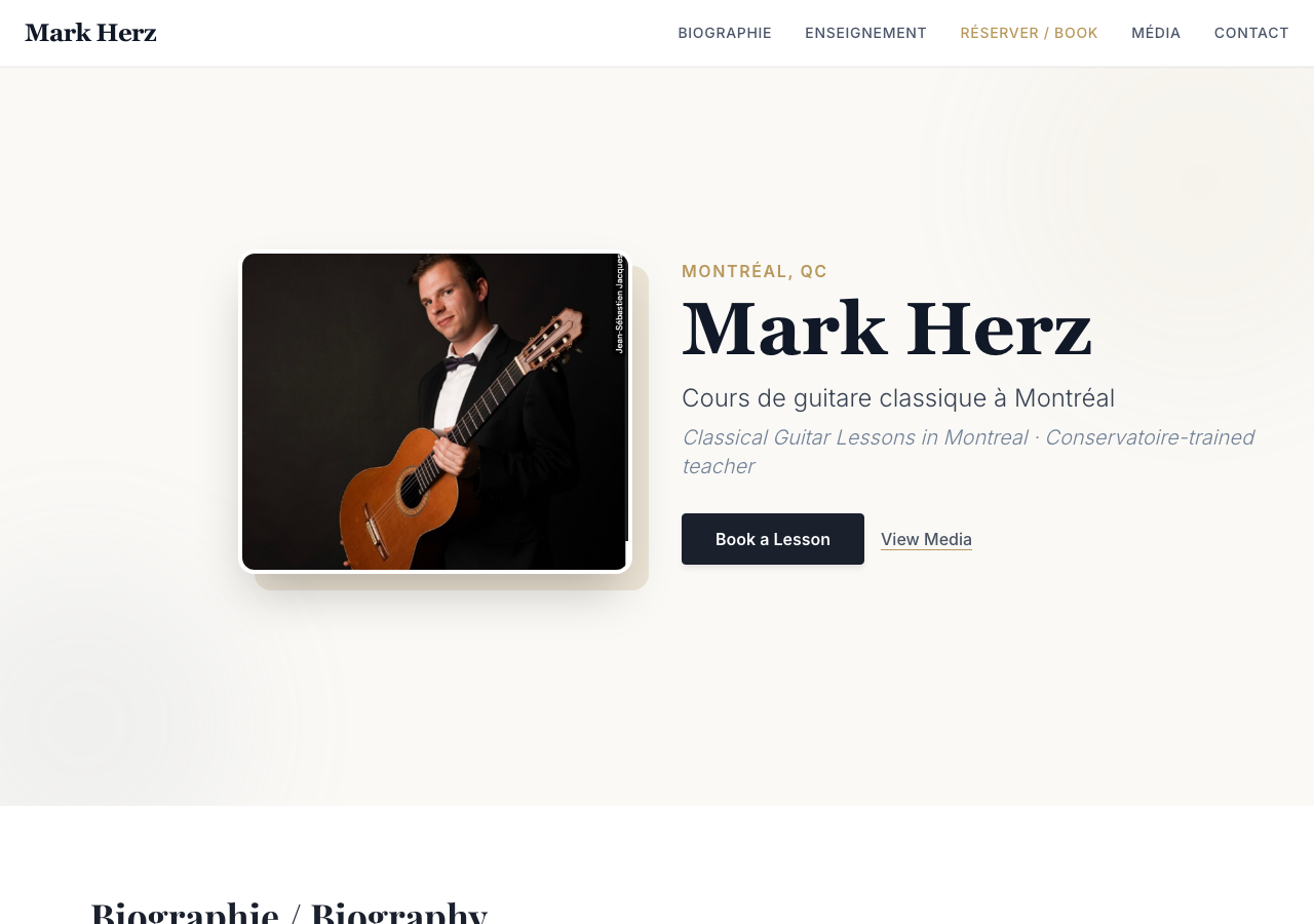 Page d'accueil de markherz.ca